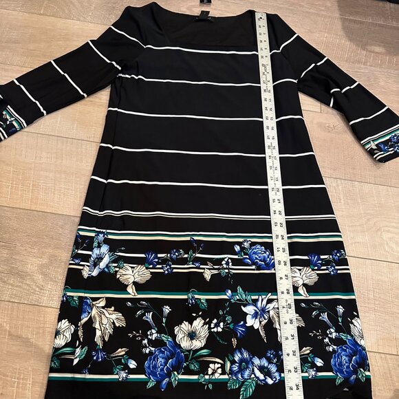 WHITE HOUSE BLACK MARKET WHBM WOMENS BLACK LONG SLEEVE DRESS NEW MEDIUM - Picture 3 of 9